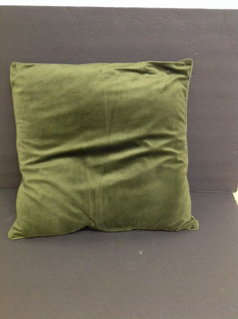 19" Moss Green Velour Pillow