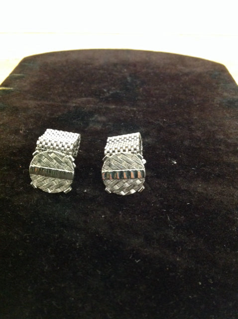 Round Silver Cufflinks