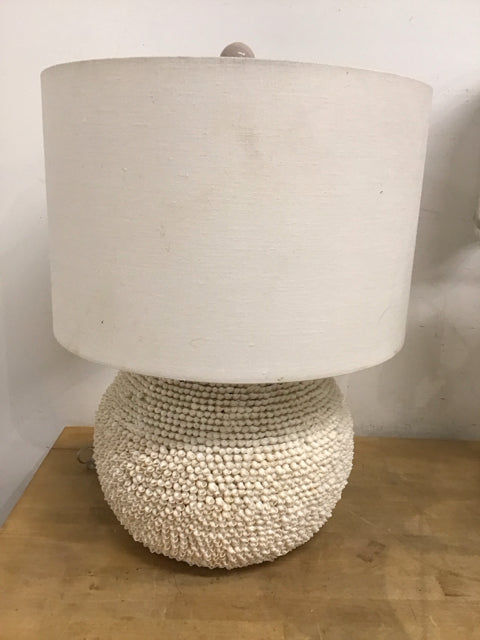 23" Round Shell Encrusted Table Lamp
