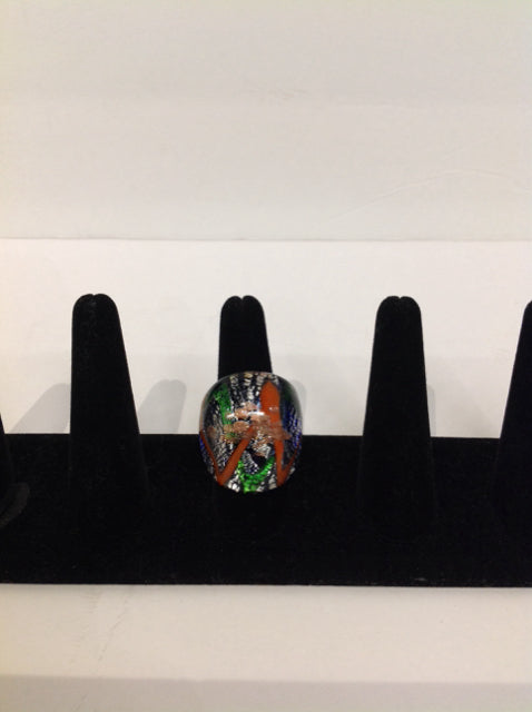 Murano Style Glass Ring