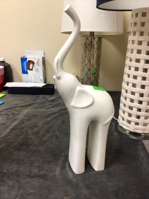 White Ceramic Elephant