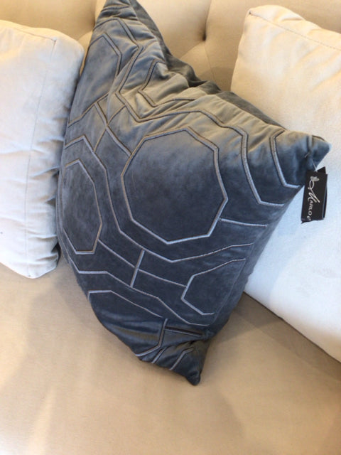 Dark Grey Geometric Pattern Pillow