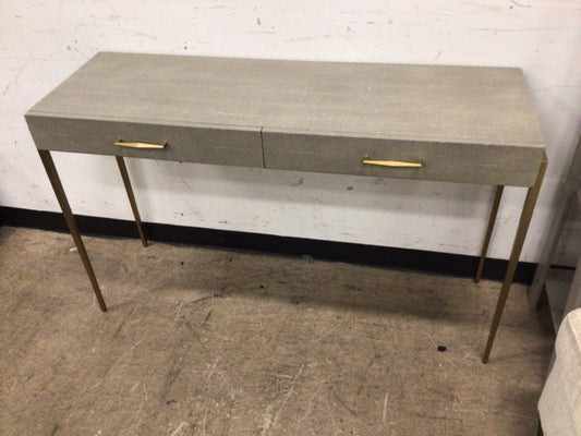 30"H x 48"W x 16"D AS-IS Interlude Home Morand Shagreen Desk/Console