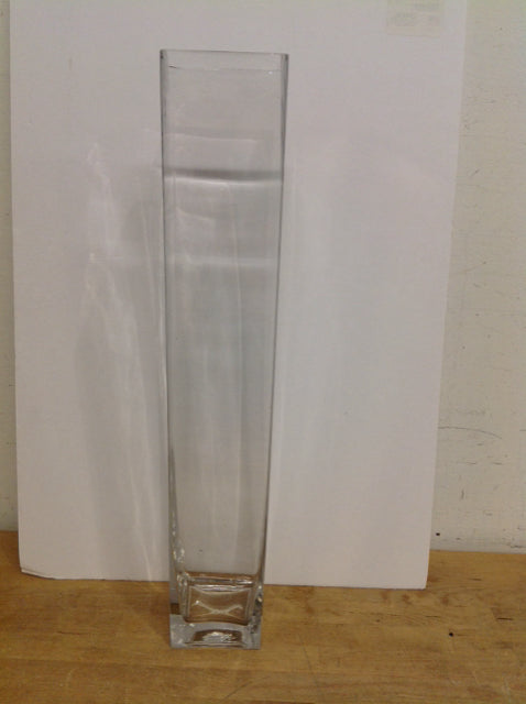 23.5" Square Glass Vase