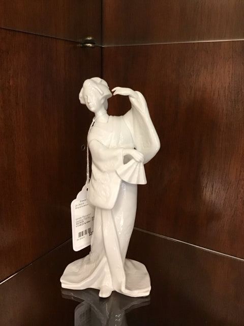 White Porcelain Geisha Figure