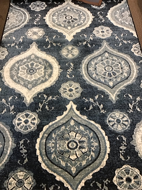 4'12"x7'3" Multi Blue Medalion Rug