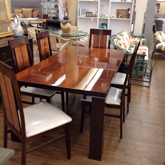Wood Dining Table w/6 Chairs