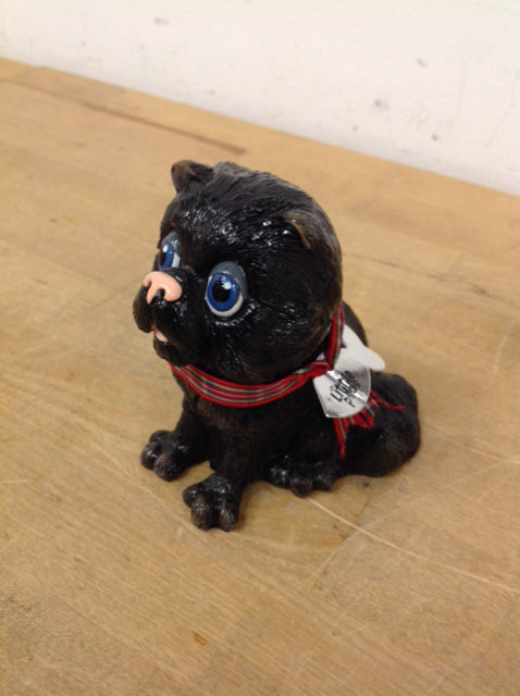 Little Paws Resin Black Dog