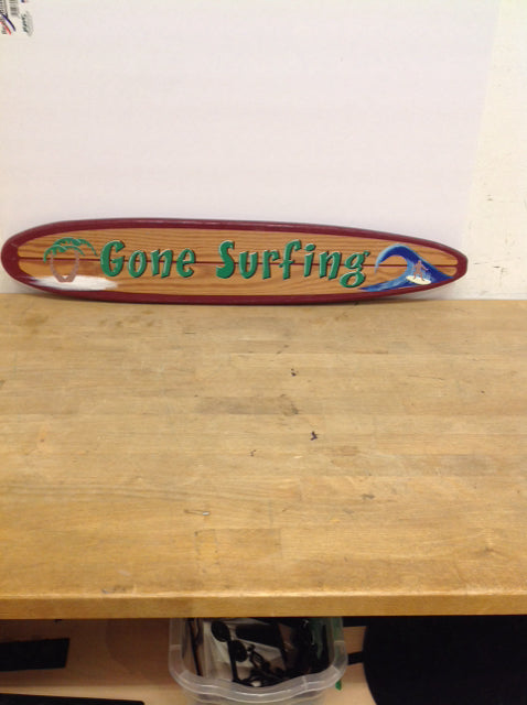 30" "Gone Surfing" Wall Decor