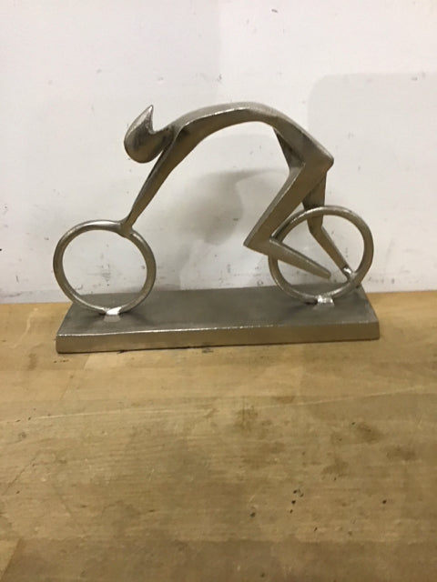 11" Metal Bicycle Statue