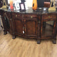76.75"W × 25" Henredon Historic Natchez Collection Marble Top Mahogany Sideboard