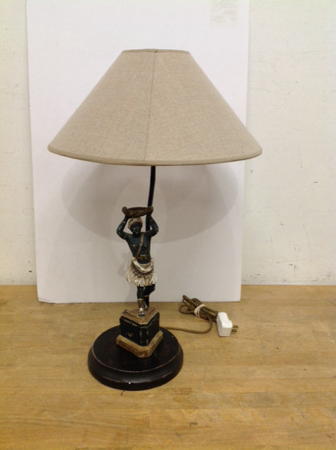Vintage Sculptural Table Lamp w/Shade
