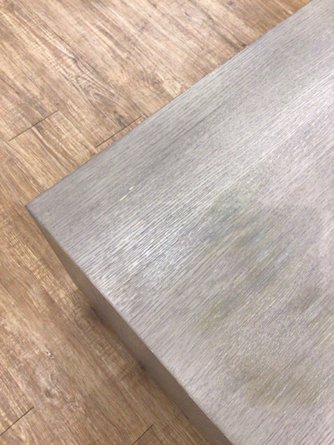 AS-IS 42" Square City Furniture Grey Wood Coffee Table