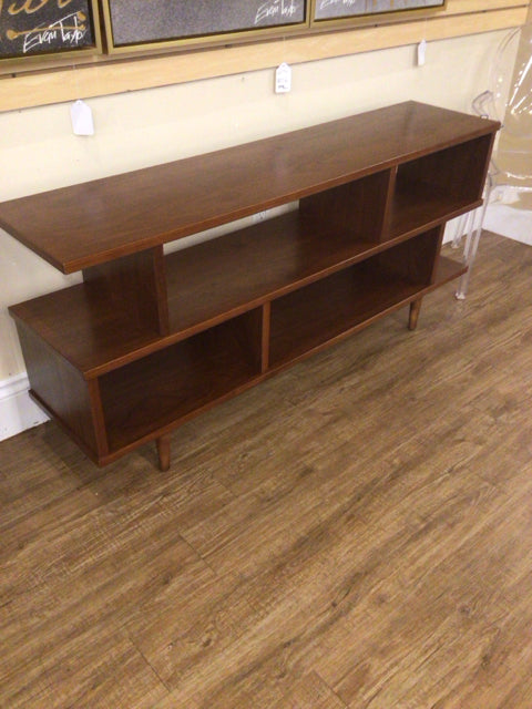 60" World Market Asymetrical Mid Century Revival Bookcase