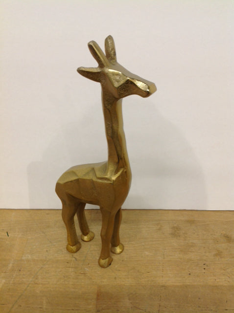 12" Gold Metal Giraffe