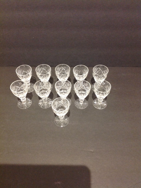 Set/11 Georgian Cordial Glasses Webb Corbett