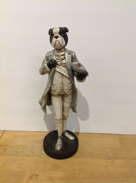 12" Resin English Bulldog in Victorian Waistcoat
