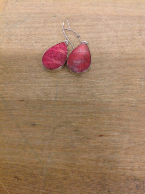 Earrings- 925 Red Stones