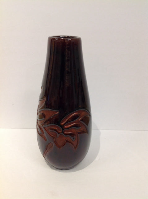 13" Brown Glazed Ceramic Base
