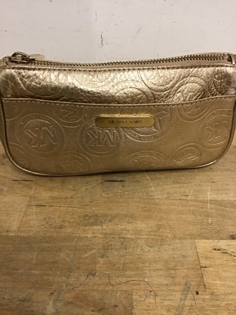 Michael Kors Gold Gold Cosmetic Bag