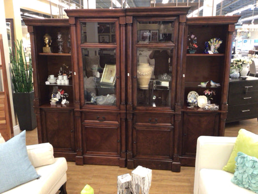 Kathy Ireland Home Cherry Wood Four PC Wall Unit