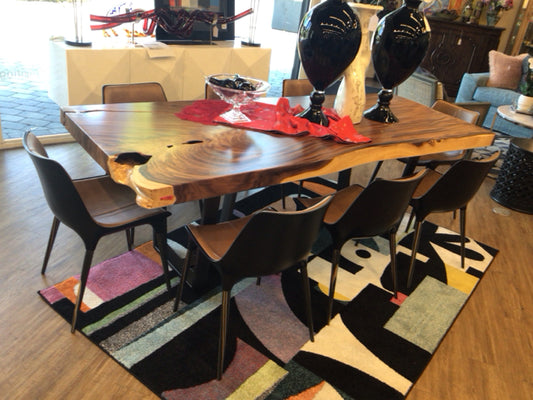 Set Of 8 Modloft Langham Leather Dining Chairs