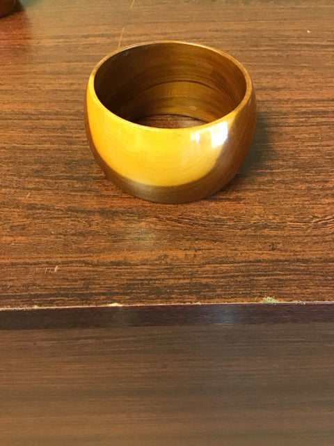 Wide Wooden Bangle Bracelet From India