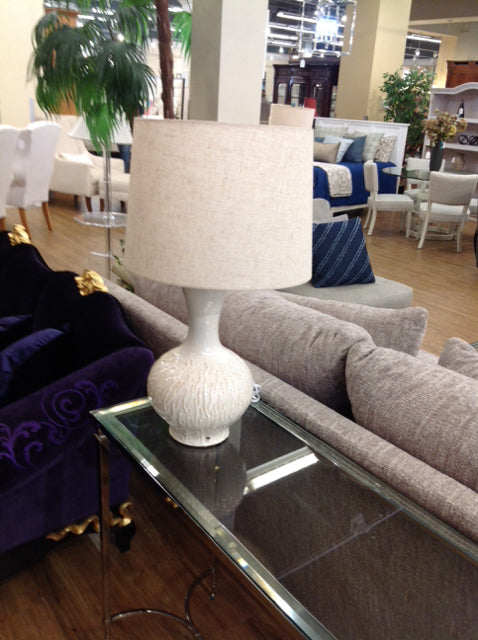 26" Coral Reef Ceramic Narrow Neck Table Lamp