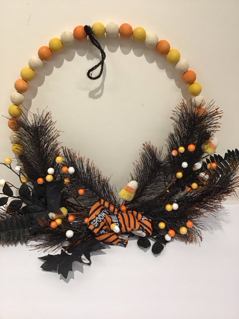 Beaded Halloween Wreath