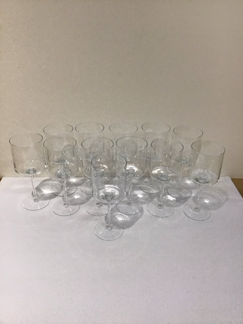 Set/12 Glass Water Goblets
