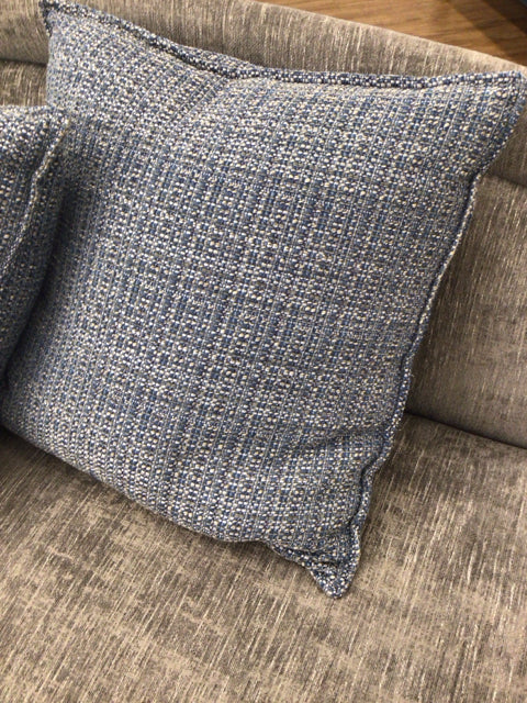 Blue & White Pebble Fabric Pillow
