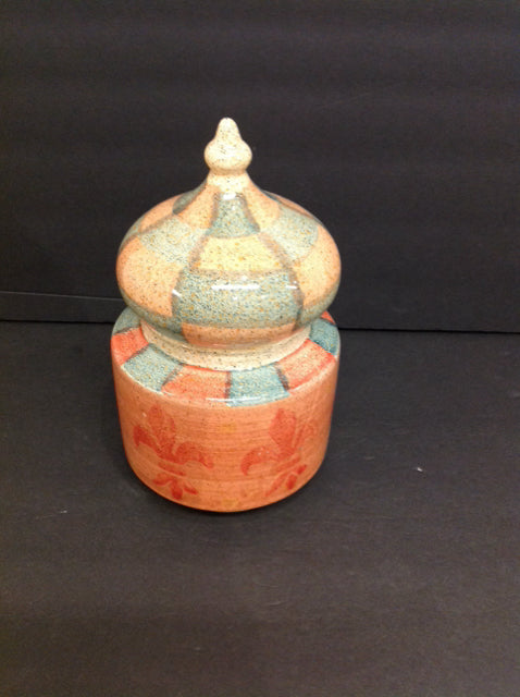 10" Horchow Medici Pottery Canister