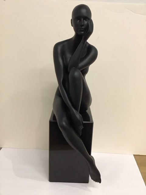 29" Antoinette Black Resin Sculpture