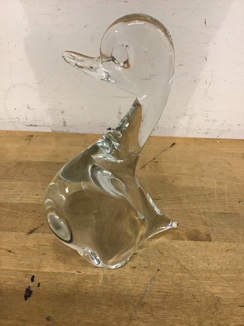 7.5" Art Glass Duck Figurine