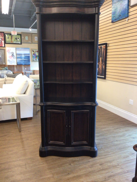 Hooker Dark Wood Two Door Tall Bookcase