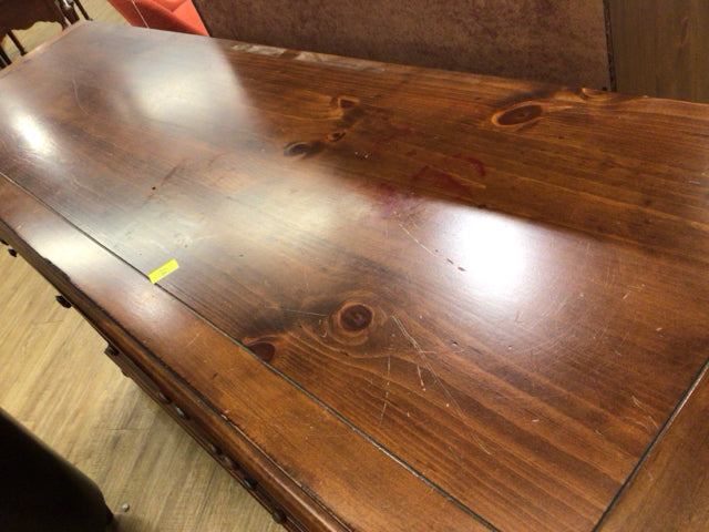 AS-IS TB Eight Drawer/One Door Dresser W/Mirror(Top Marks/Scratches)