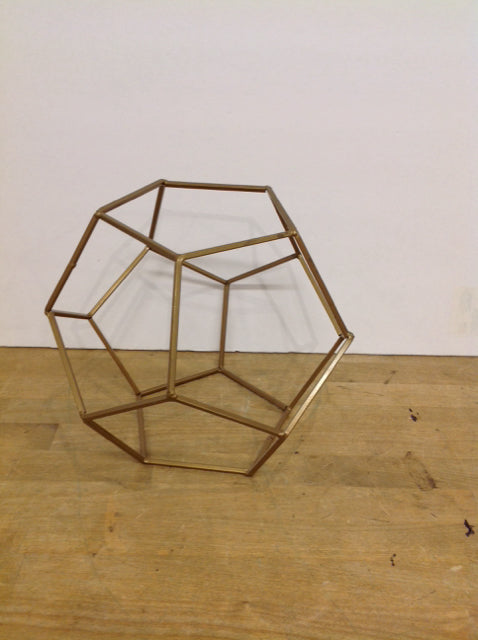 10" Gold Metal Geometric Table Decor