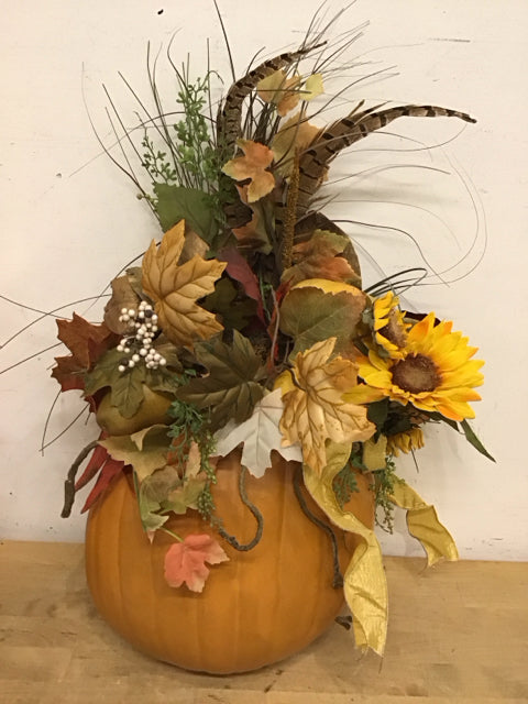 25" Fall Festive Pumpkin Doorhanger Decor