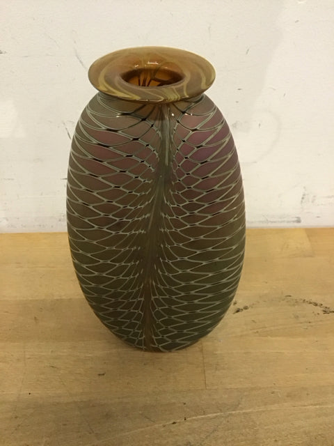 8.5" Craig Zwiefel Art Glass Vase