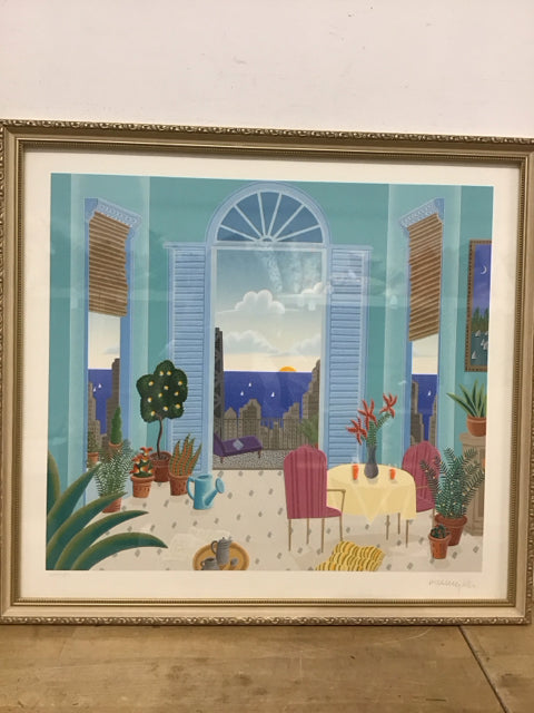 27.5"x25" "Chicago Morning" By Thomas McKnight Signed