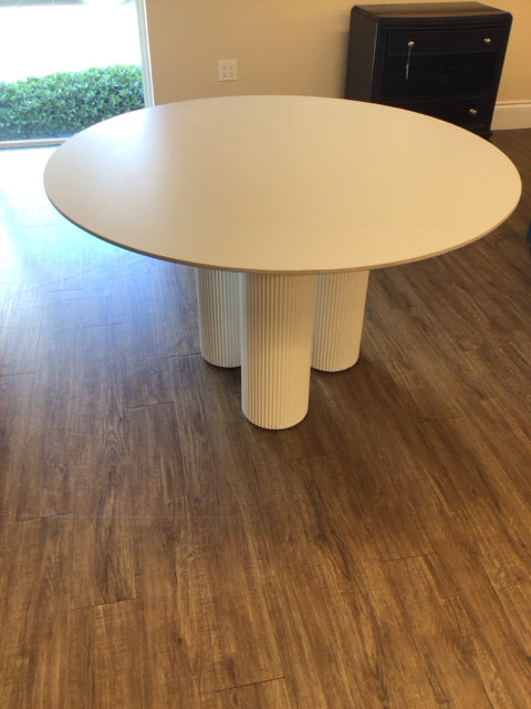 Round Metal Top Dining Table