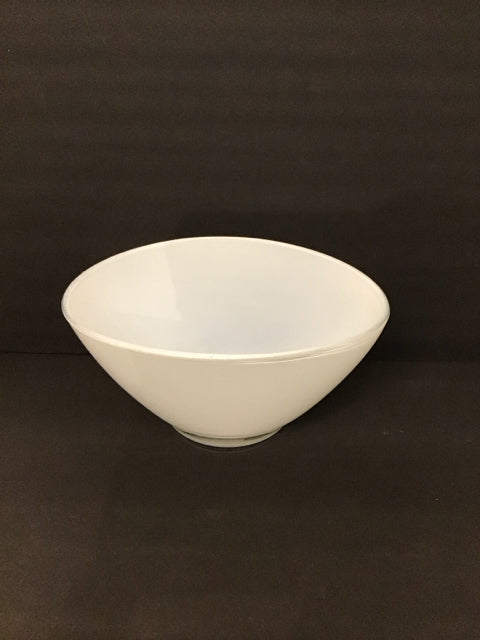 10" White Glass Bowl