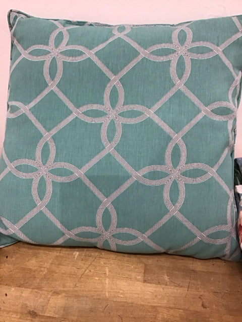 20" Seaglass Geometric Pillow