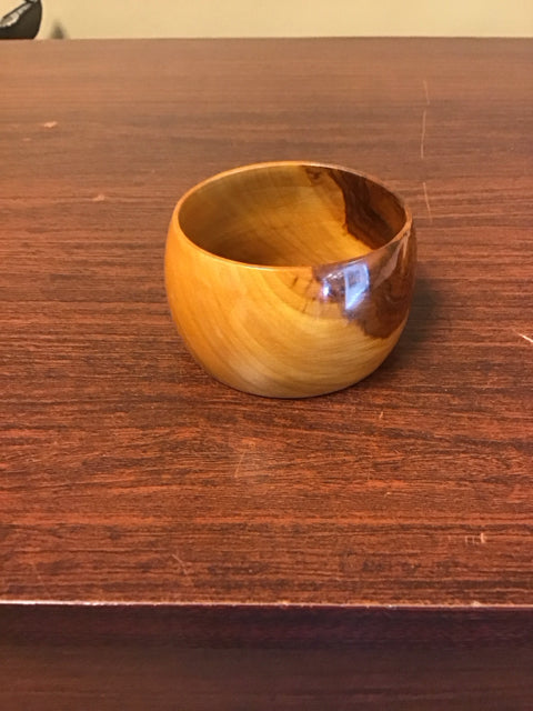 Wide Wooden Bangle Bracelet From India