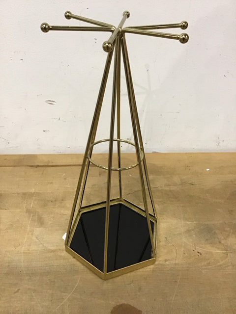 12" Goldtone Jewelry Stand