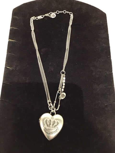 Silver Juicy Couture Necklace w/Locket