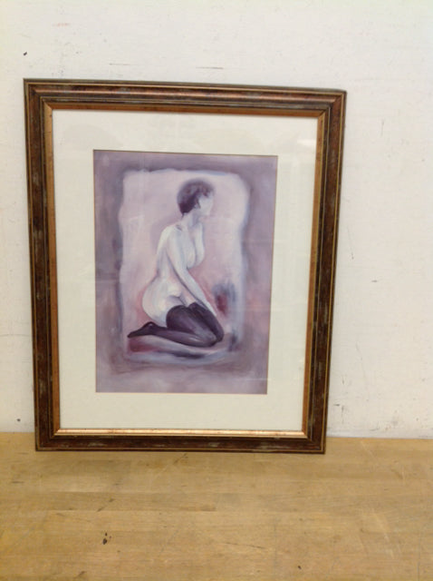 19x23 Framed Woman In Nylons Print