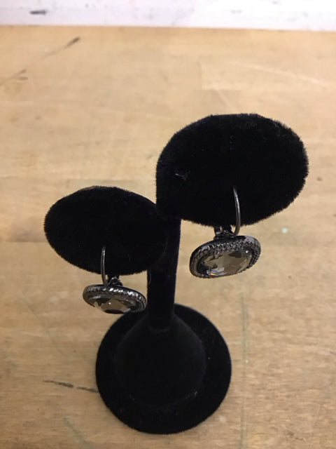 Pewter Gray Gemstone Earrings