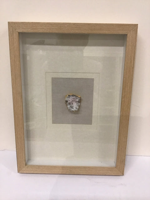 12x16 Shadowbox Framed Sliced Quartz Geode