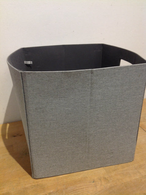 15" Grey Fabric Basket